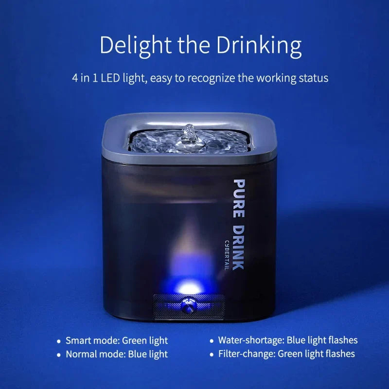 PETKIT 63oz/1.85L Pet Water Fountain for Cats and Small Dogs Super Quiet Hygienic Auto Power-Off Cat Water Dispenser