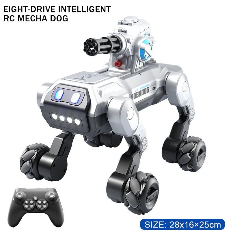 2025 New Intelligent Mechanical Dog With Gesture Induction Can Walk And Sing Dog Spray Control Electric Pet Dog Toys Kids Gifts